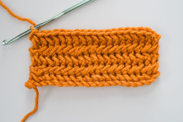 Herringbone Single Crochet Stitch | Photo & video tutorial